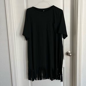 Shein Curve Black Fringe Dress